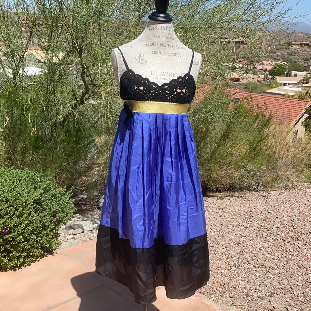 Fumblin foe Flowy 100% Silk Dress Pockets M